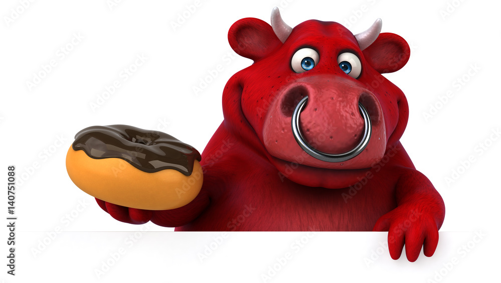 Naklejka premium Red bull - 3D Illustration