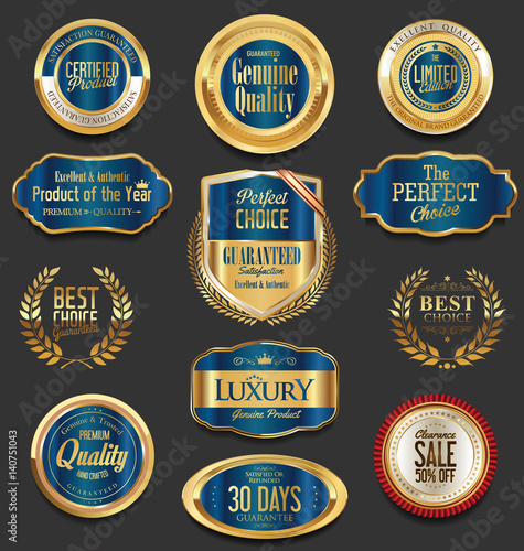 Set of retro vintage badges and labels collection