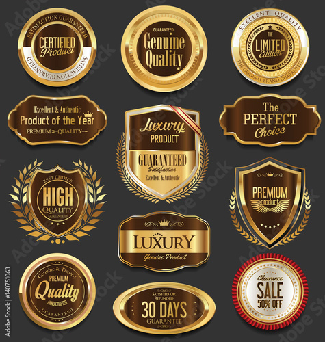 Set of retro vintage badges and labels collection