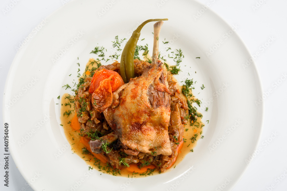 duck leg on sauerkraut duck leg on sauerkraut