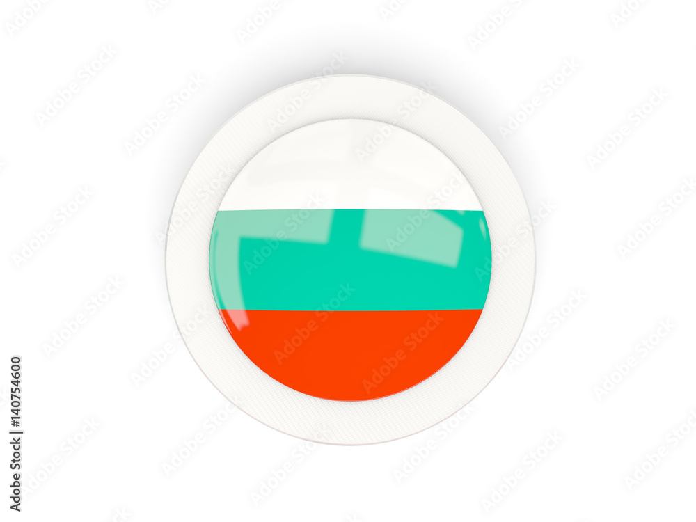 Round flag of bulgaria with carbon frame Round flag of bulgaria with carbon frame