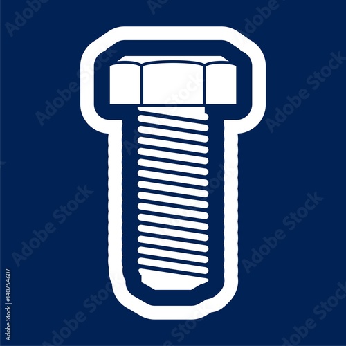 Bolt icon flat design - Illustration