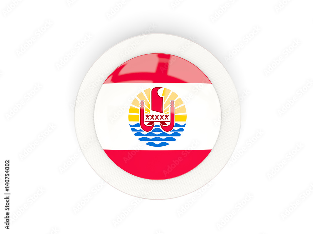 Round flag of french polynesia with carbon frame Round flag of french polynesia with carbon frame