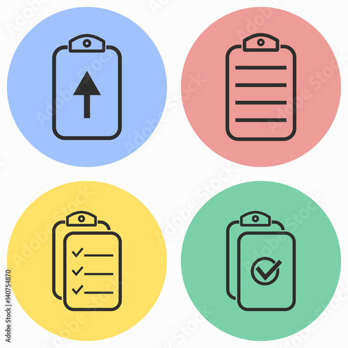 Clipboard icon set.