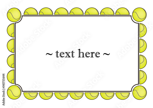 frame with tennis balls