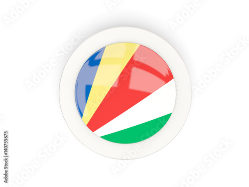 Free Download Round flag of seychelles with carbon frame - GFXLoad