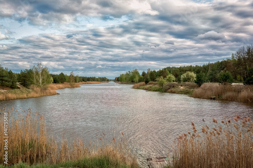 Wallpaper Mural Beautiful blue skies on a spring day along the River of Illinois Torontodigital.ca