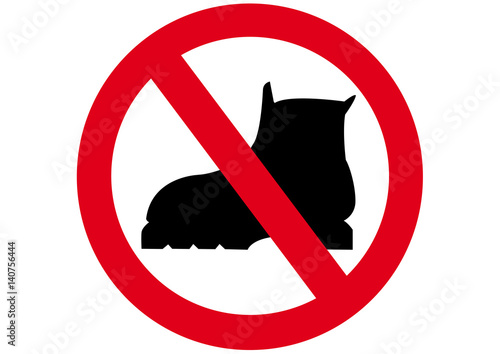 Schild Kampfstiefel verboten