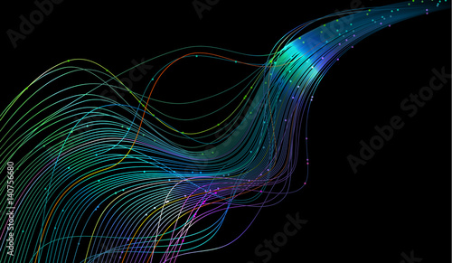 Abstract background with colorful lines, eps10 vector