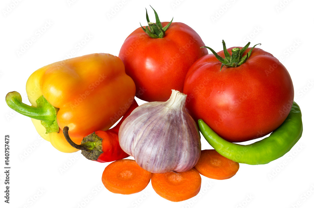 fresh vegetables isolated on white background fresh vegetables isolated on white background