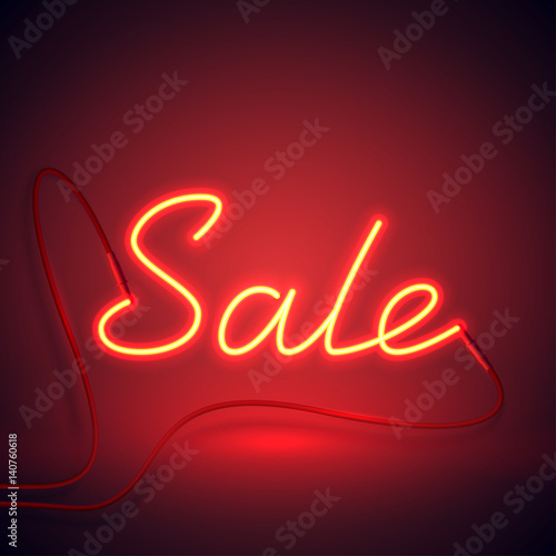 neon sign sale red and orange color-01