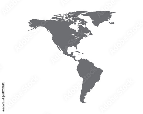 North and South America map background vector