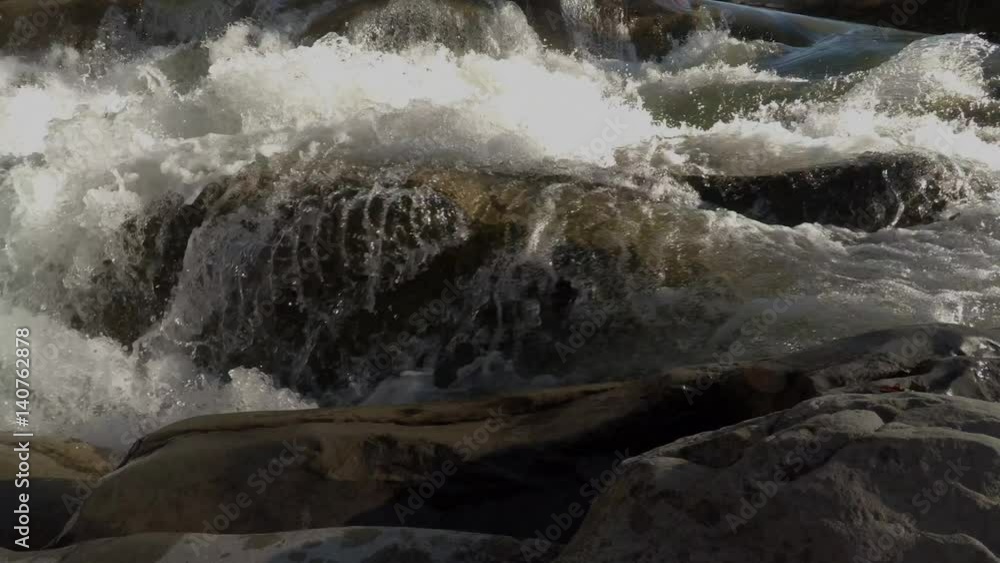 The rapid cascade of mountain river
The rapid cascade of mountain river