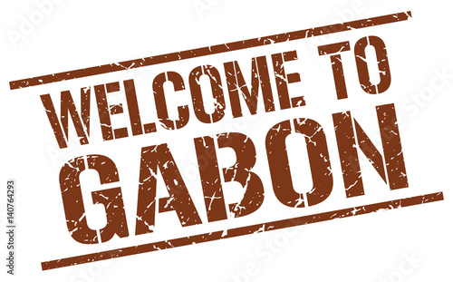 welcome to Gabon stamp