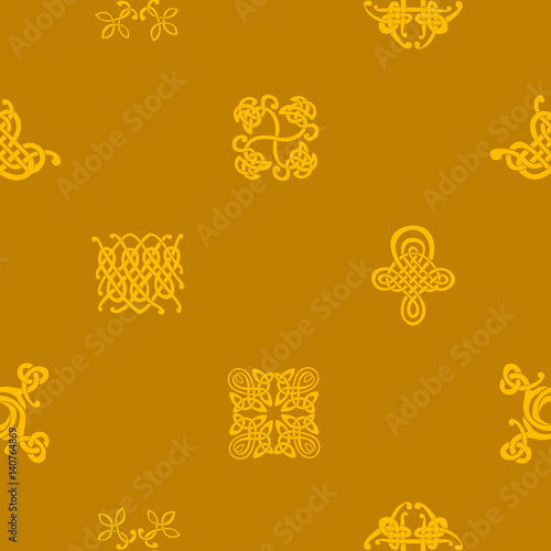 seamless pattern with Celtic art and ethnic ornaments for your design