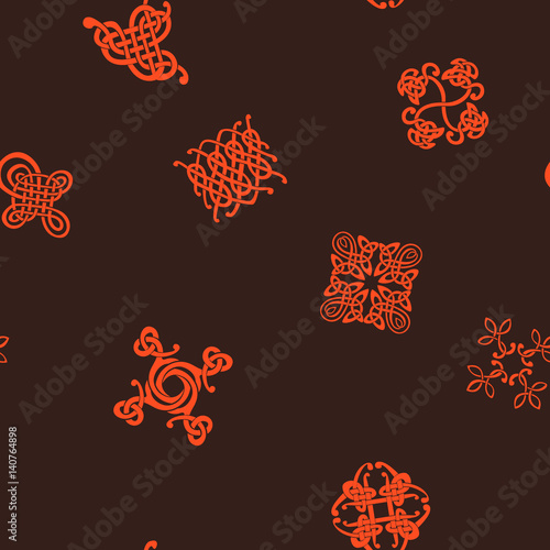 seamless pattern with Celtic art and ethnic ornaments for your design