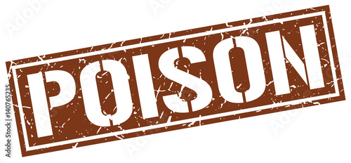 poison square grunge stamp