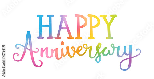 HAPPY ANNIVERSARY hand lettering icon
