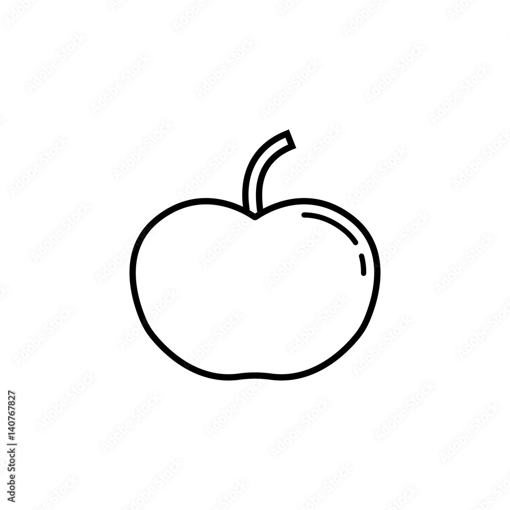 Apple line icon, food and fruit, health sign vector graphics, a linear pattern on a white background, eps 10. Apple line icon, food and fruit, health sign vector graphics, a linear pattern on a white background, eps 10.