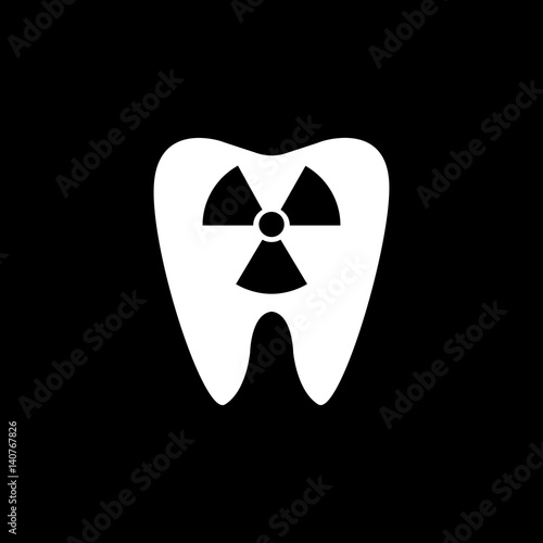 Free Download X-ray tooth solid icon, dental and medicine, radiation sign vector graphics, a filled pattern on a black background, eps 10. - GFXLoad