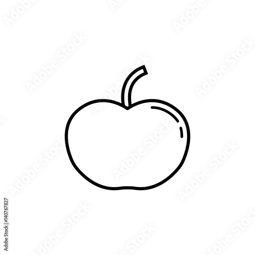 Apple line icon  food and fruit  health sign vector graphics  a linear pattern on a white background  eps 10.