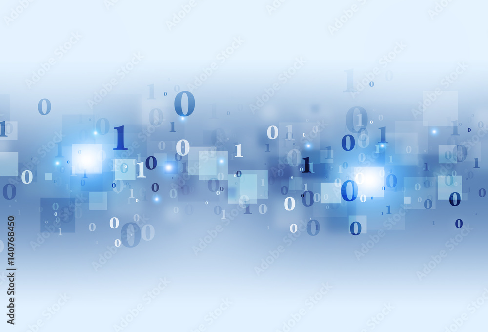 Fototapeta premium Computer binary code Blue Background
