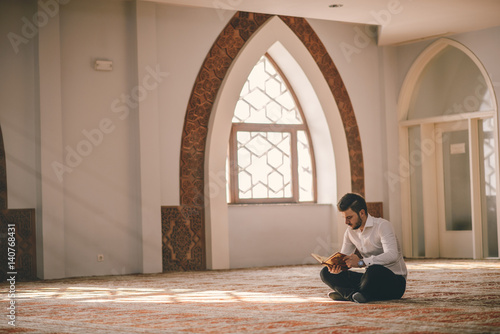 Humble Muslim in mosque