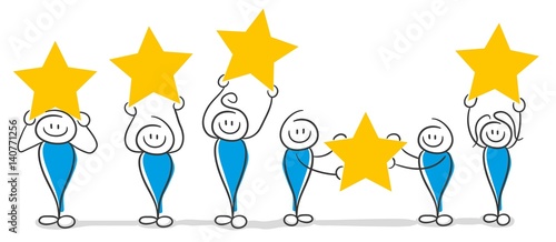 Stick Figure Series Blue / Sterne Bewertung