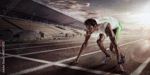 Obraz Sport. Początkujący biegacz.