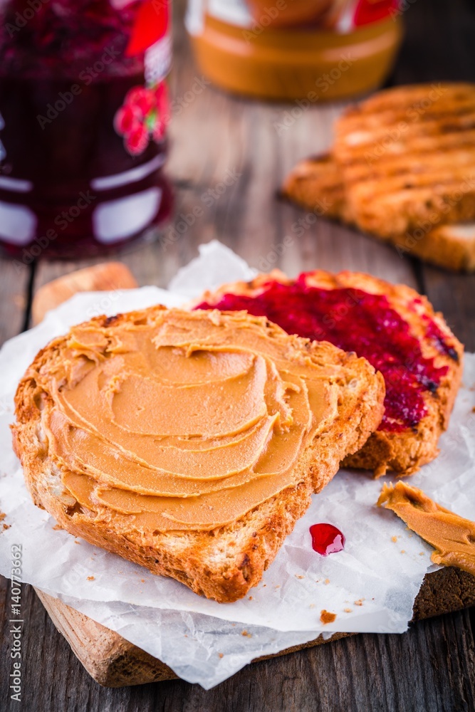 Peanut butter and jelly toast Peanut butter and jelly toast