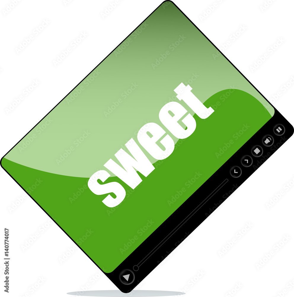 Video player for web with sweet word Video player for web with sweet word