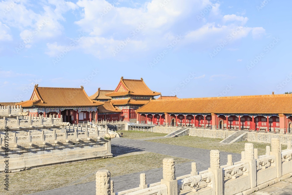 ancient royal palaces of the Forbidden City in Beijing,China ancient royal palaces of the Forbidden City in Beijing,China