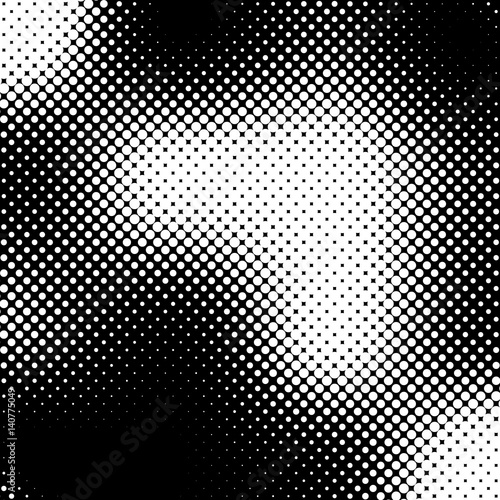Halftone gradation / gradient pattern, abstract geometric pointillist texture