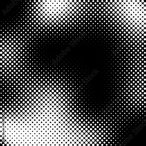 Halftone gradation / gradient pattern, abstract geometric pointillist texture