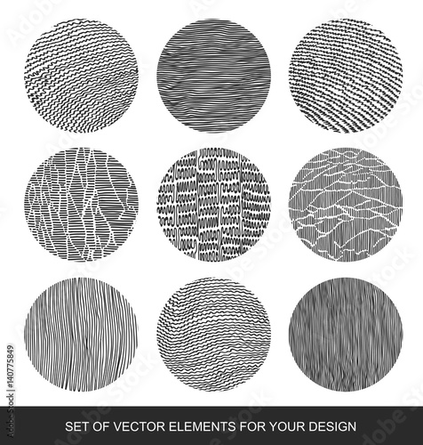 Collection of textures, brushes, graphics, design element. Hand-drawn. Abstract background. Modernistic Art.