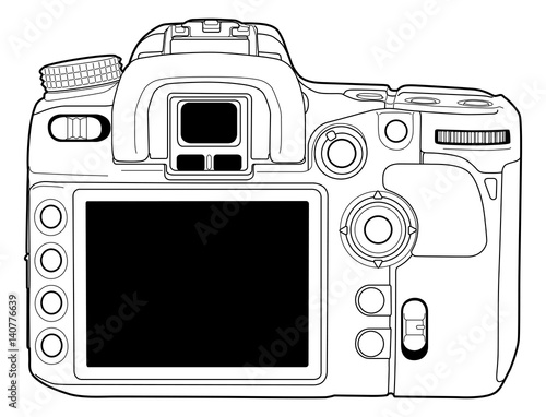 photo camera vector draw