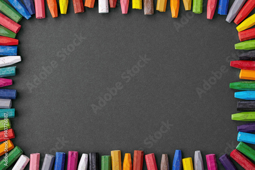 Colorful crayon background  photo