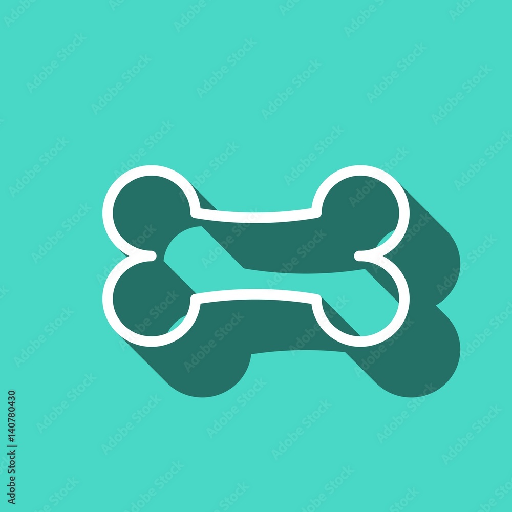 bone icon stock vector illustration flat design bone icon stock vector illustration flat design