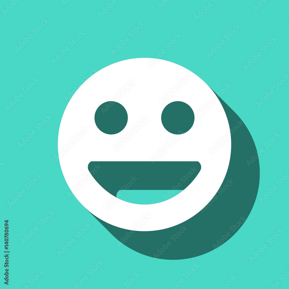 Fototapeta premium Smile icon stock vector illustration flat design