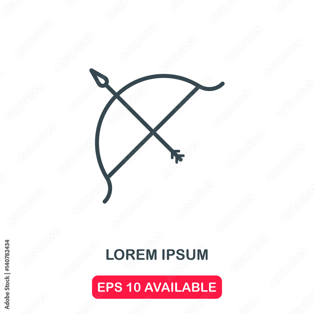 Bow arrow icon vector Bow arrow icon vector