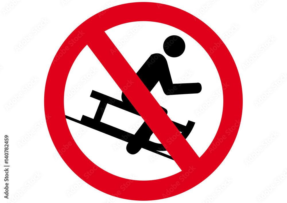 Schild Schlittenfahren verboten Stock Vector Adobe Stock