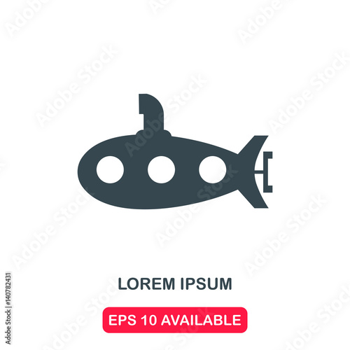 Submarine icon vector