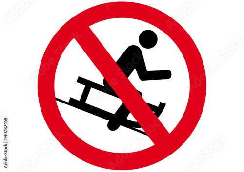Schild Schlittenfahren verboten