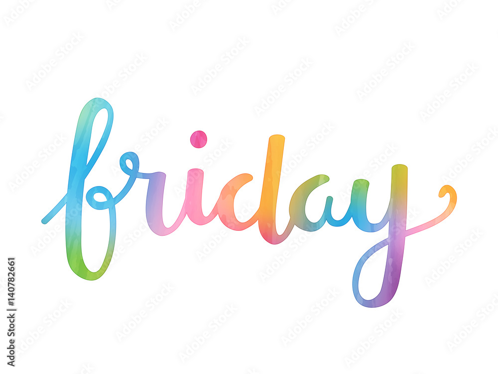 FRIDAY Hand Lettering Icon FRIDAY Hand Lettering Icon