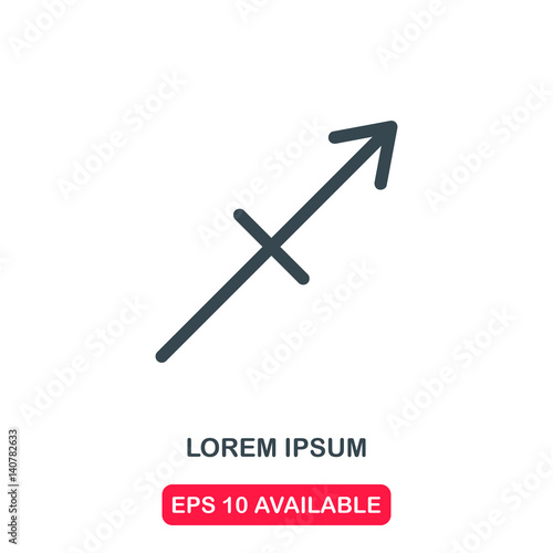 Zodiac sagittarius symbol icon vector