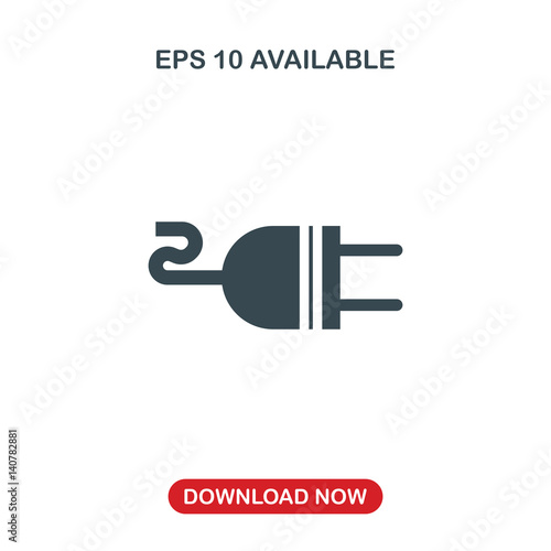 Plug in icon vector