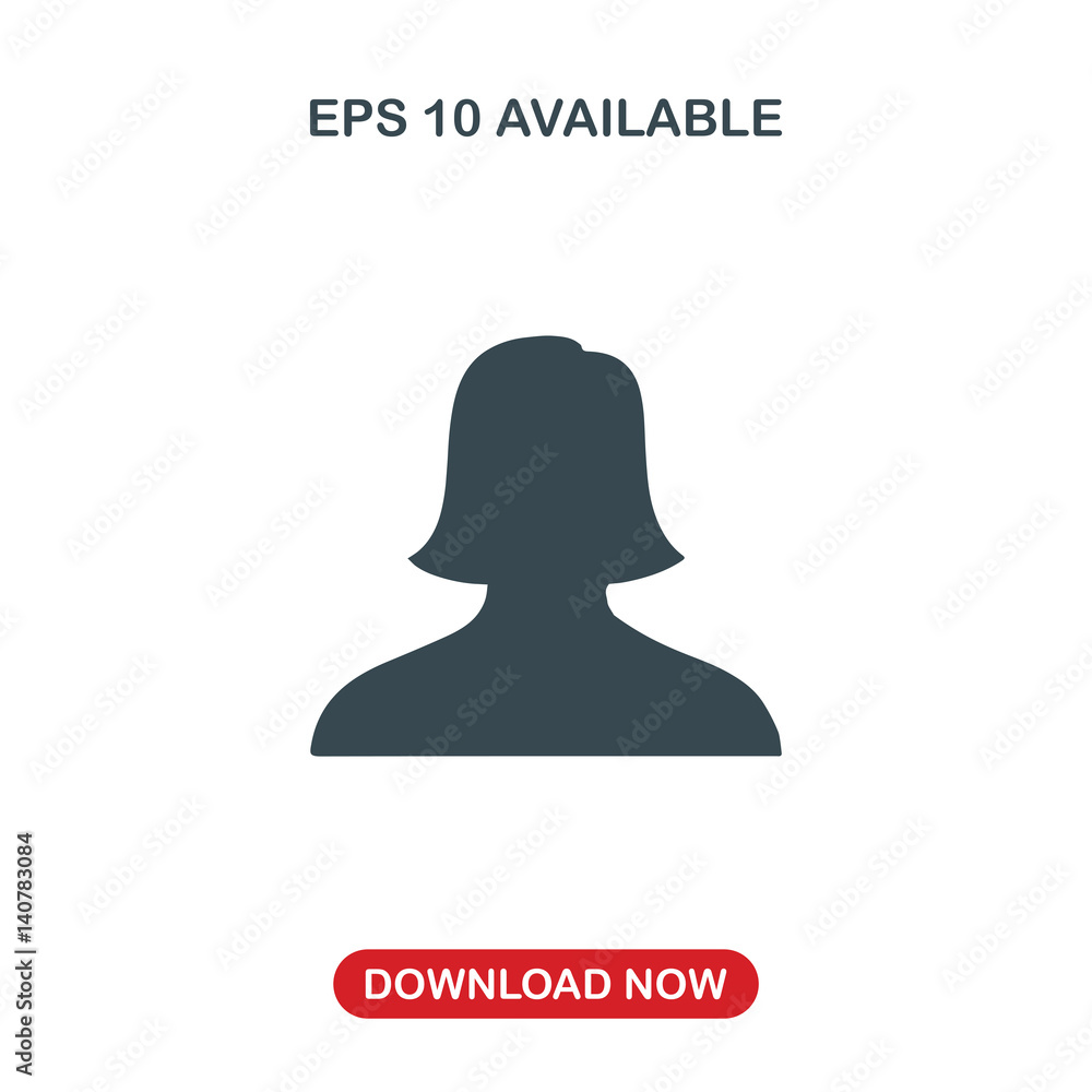 Female avatar icon vector Female avatar icon vector