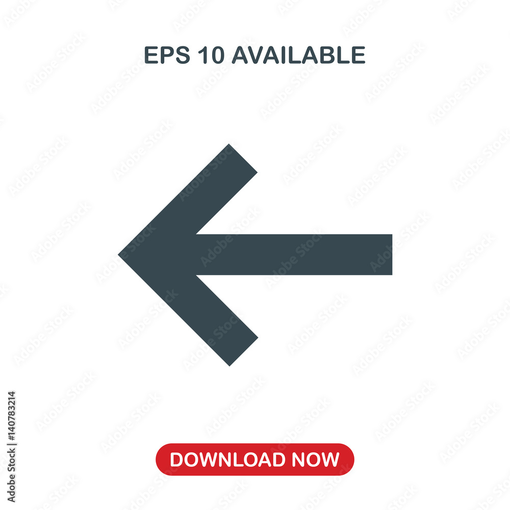 Left arrow icon vector Left arrow icon vector