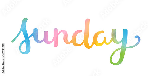 SUNDAY Hand Lettering Icon