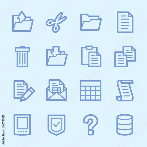 Document web icons set